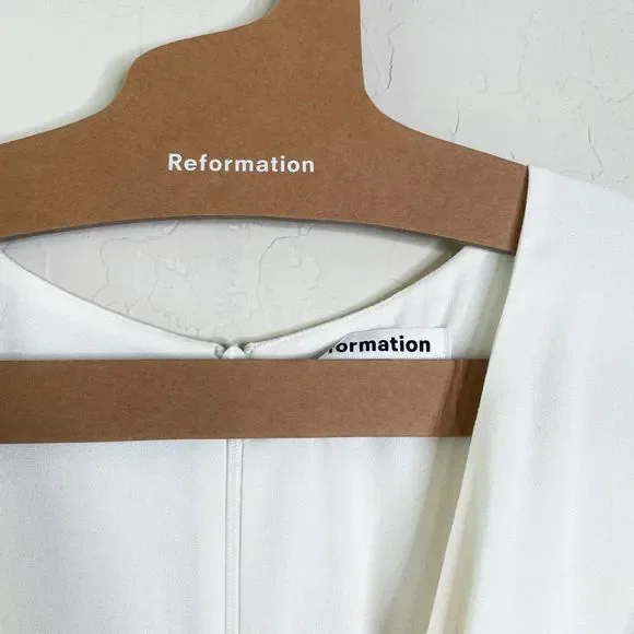 NWT Reformation Bridal Gatsby Dress Ivory - Picture 5 of 11